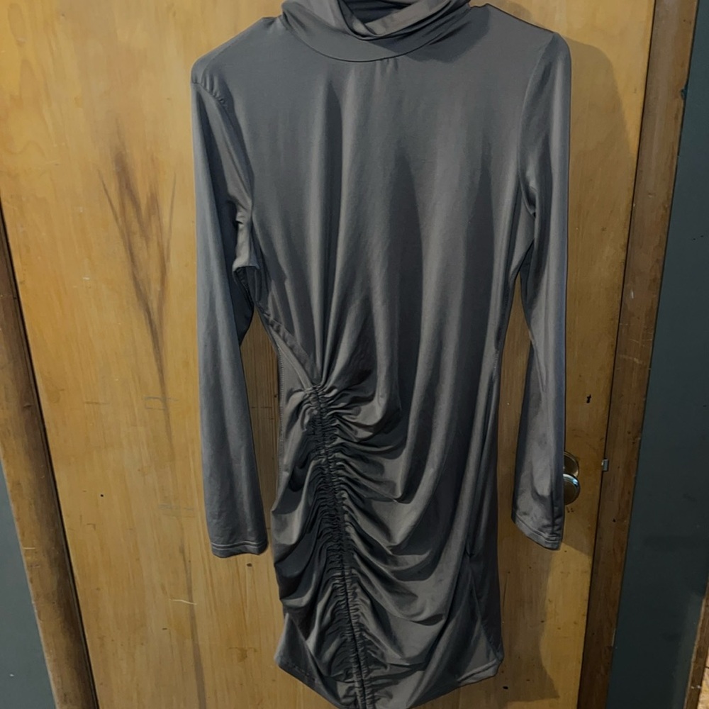 Turtle long sleeve neck dress